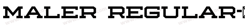 Maler Regular字体转换